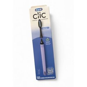 Oral B CLIC Manual Toothbrush Whitening Lilac Handle Replacement Brush Head
